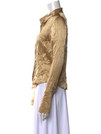 Orseund Iris Silk Long Sleeve Button-Up Top