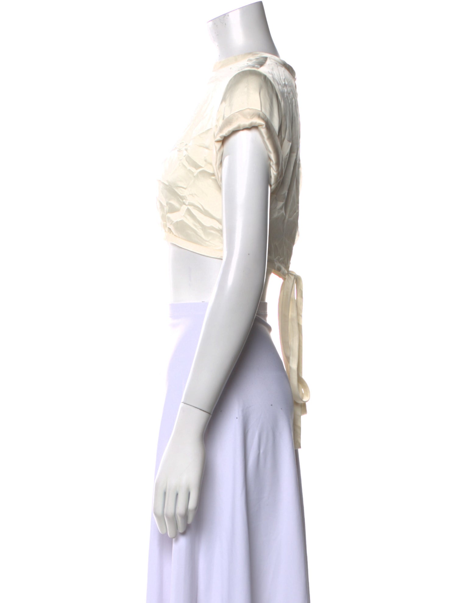 Orseund Iris Scoop Neck Short Sleeve Crop Top