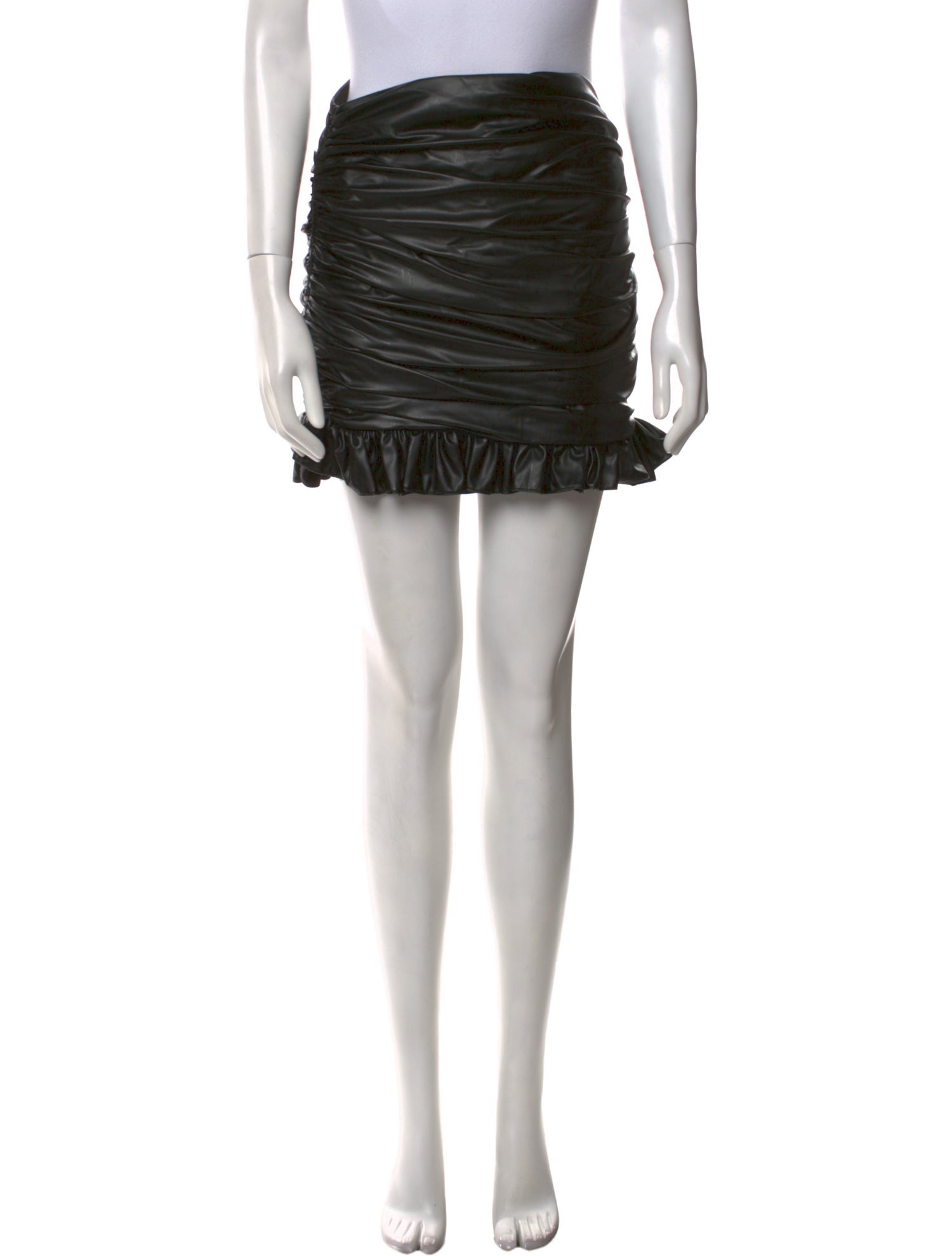 Orseund Iris Faux Leather Mini Skirt