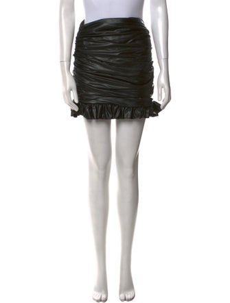Orseund Iris Faux Leather Mini Skirt