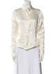 Orseund Iris Silk Long Sleeve Button-Up Top