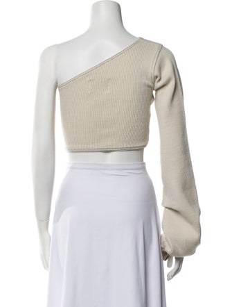 Orseund Iris One-Shoulder Long Sleeve Crop Top