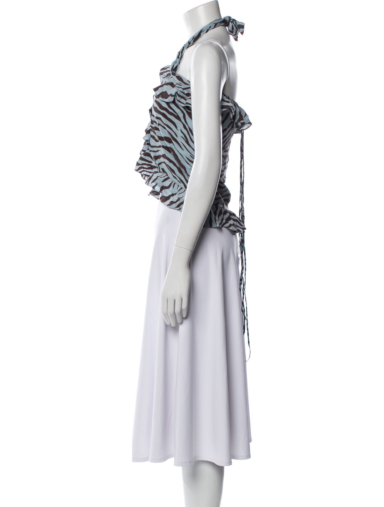 Orseund Iris Silk Printed Crop Top