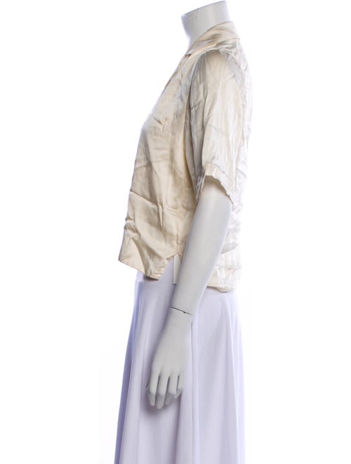 Orseund Iris Silk V-Neck Crop Top