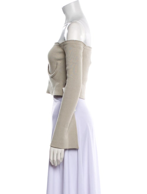 Orseund Iris Off-The-Shoulder Long Sleeve Crop Top