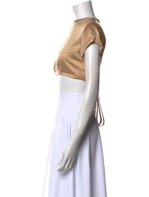 Orseund Iris Satin Crew Neck Crop Top