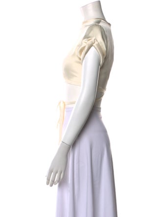 Orseund Iris Satin Crew Neck Crop Top