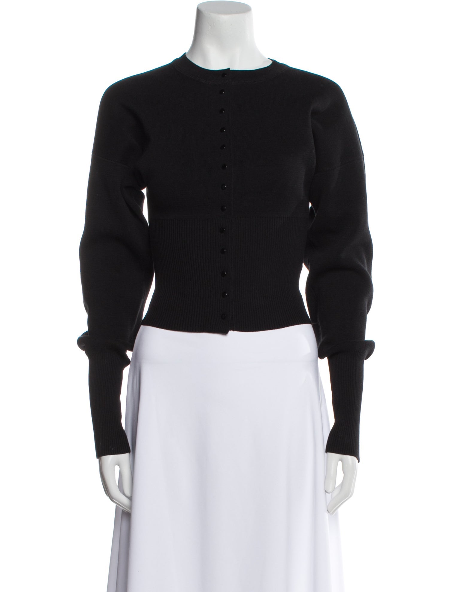 Orseund Iris Crew Neck Long Sleeve Button-Up Top