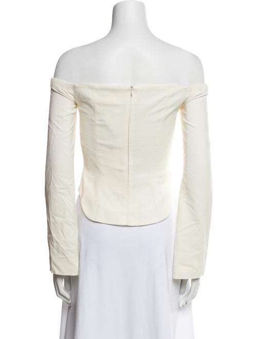 Orseund Iris Off-The-Shoulder Long Sleeve Crop Top