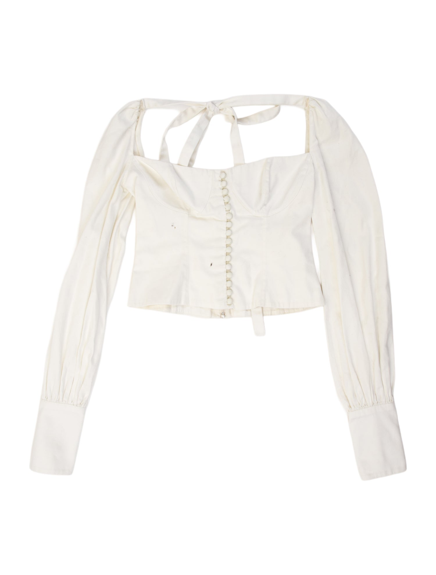 Orseund Iris Strapless Long Sleeve Crop Top w/ Tags