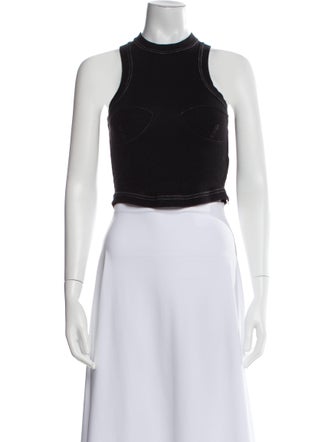 Orseund Iris Mock Neck Sleeveless Crop Top