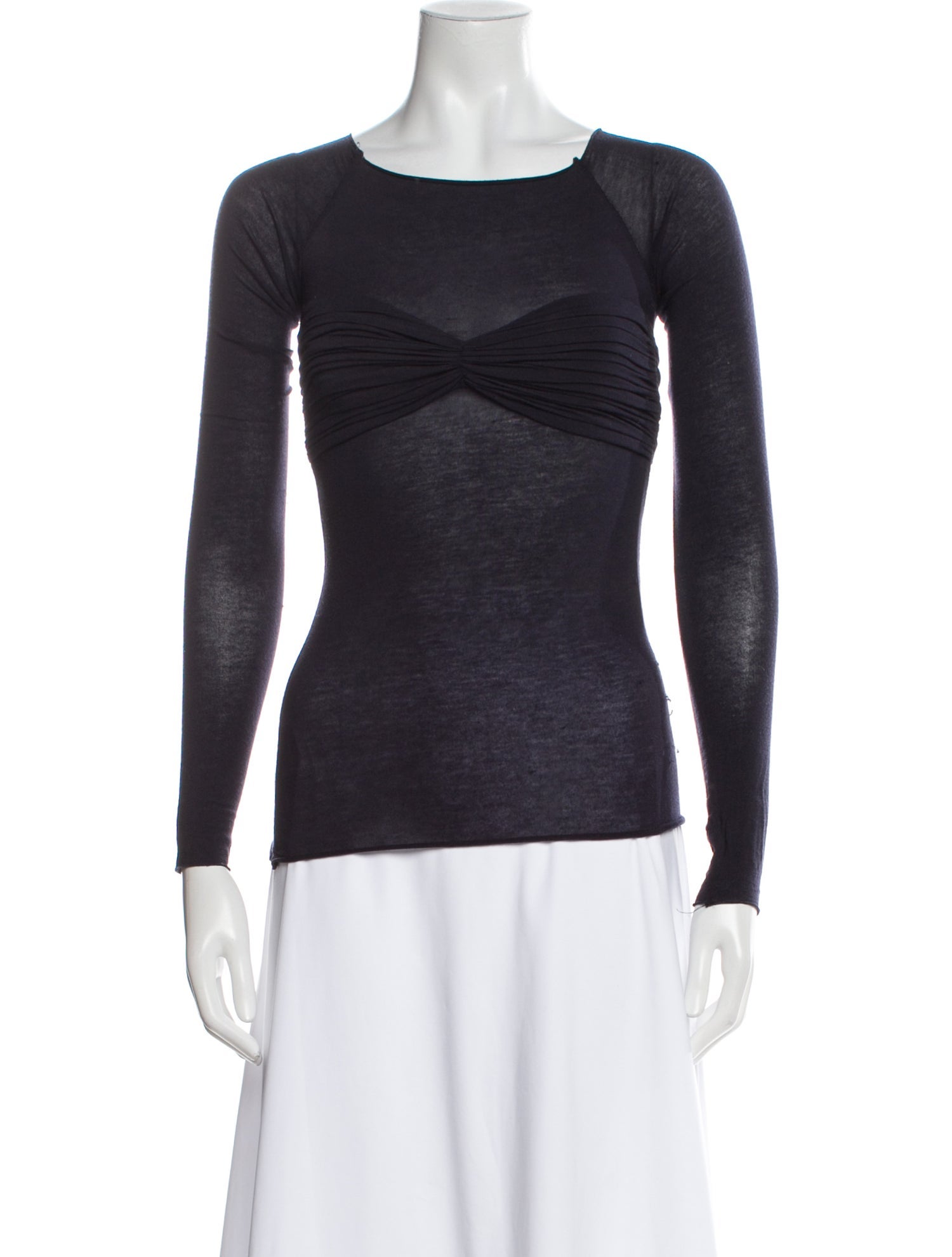 Orseund Iris Bateau Neckline Long Sleeve Top