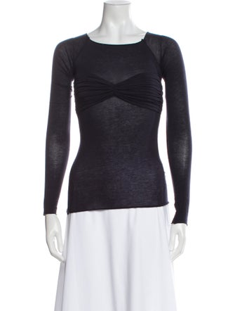 Orseund Iris Bateau Neckline Long Sleeve Top