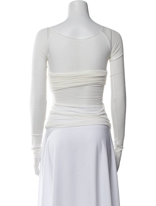 Orseund Iris Bateau Neckline Long Sleeve Crop Top