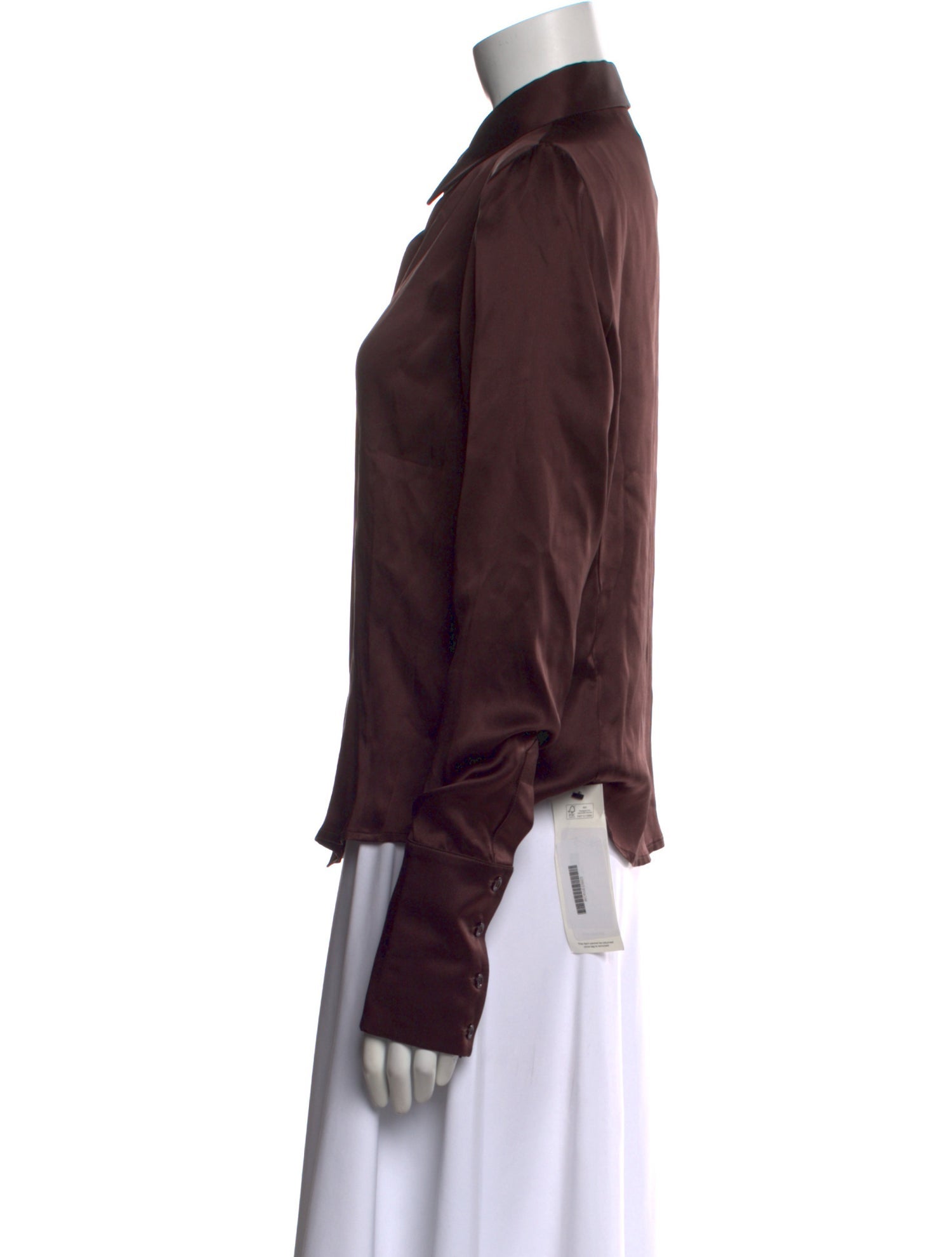 Orseund Iris Silk Long Sleeve Button-Up Top