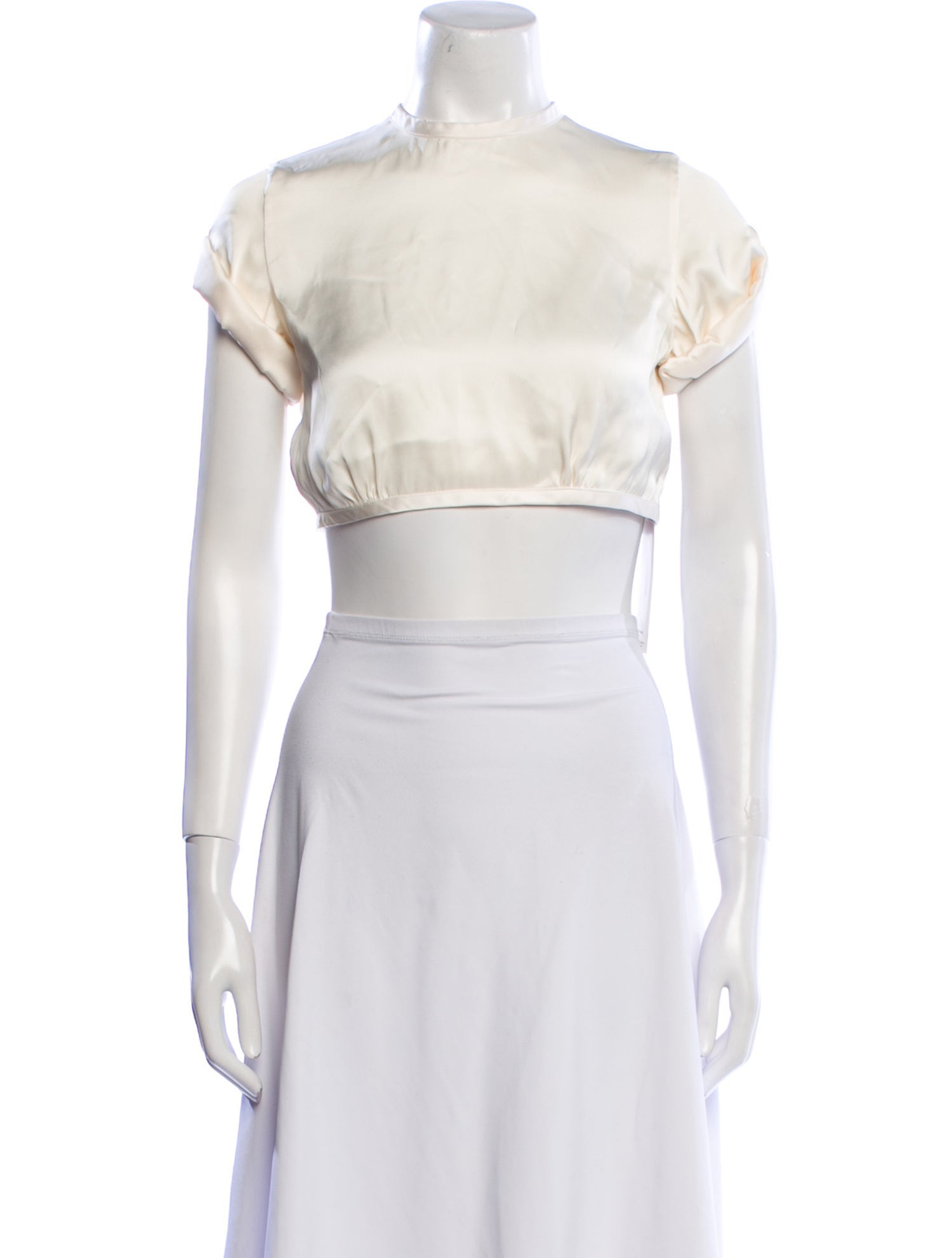 Orseund Iris Mock Neck Short Sleeve Crop Top