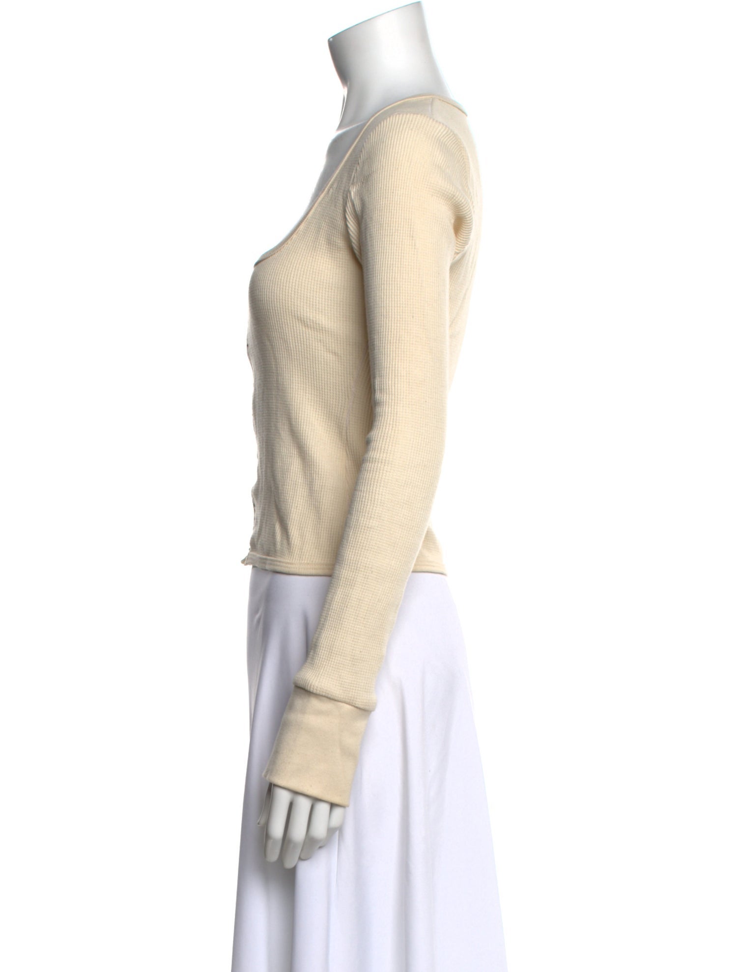 Orseund Iris Square Neckline Long Sleeve Crop Top