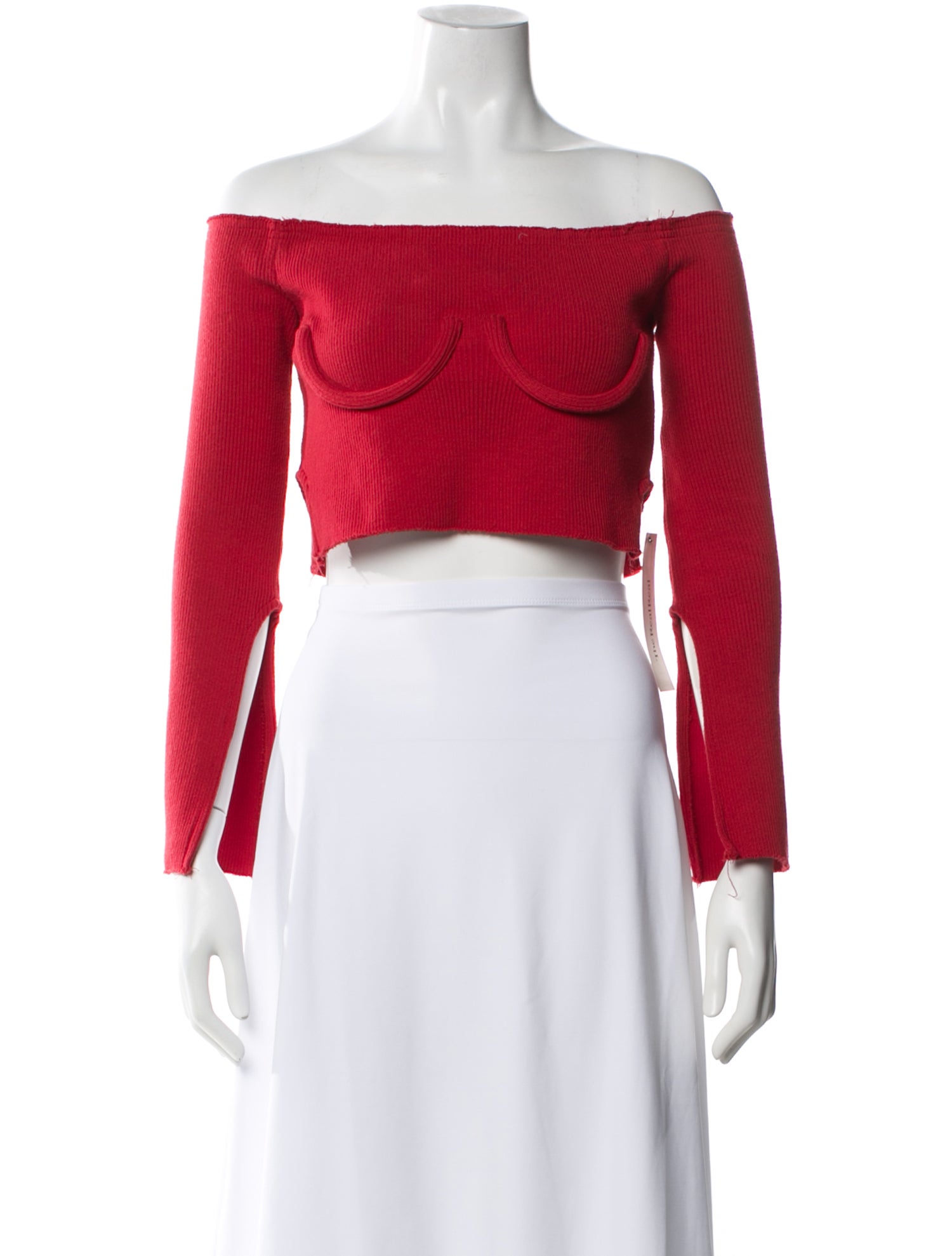 Orseund Iris Off-The-Shoulder Long Sleeve Crop Top