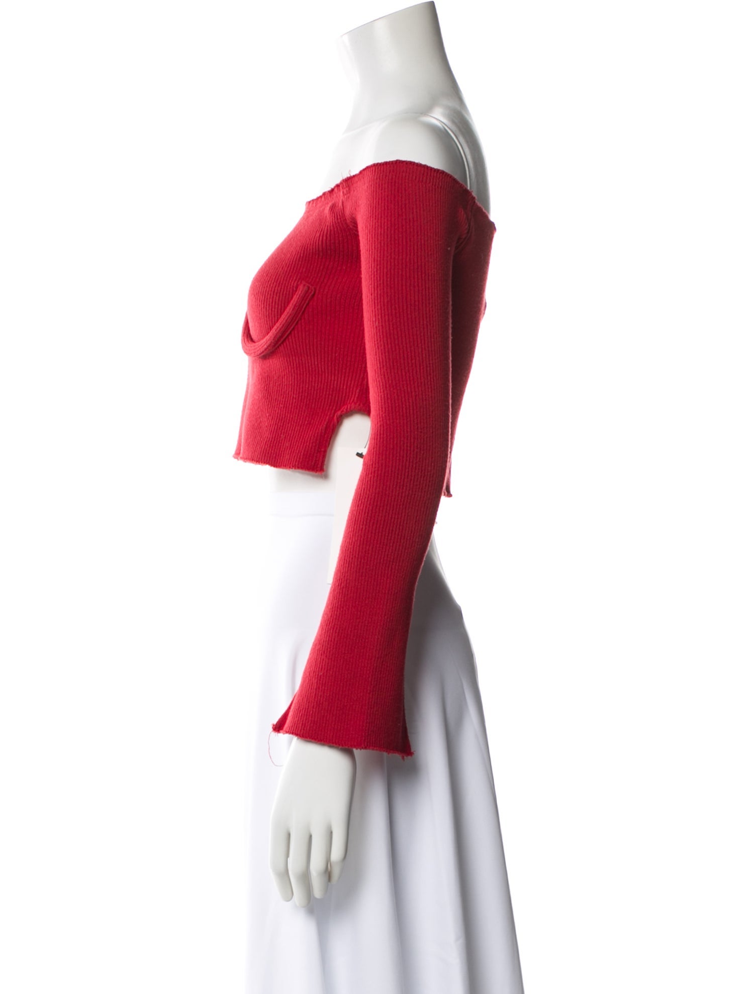 Orseund Iris Off-The-Shoulder Long Sleeve Crop Top