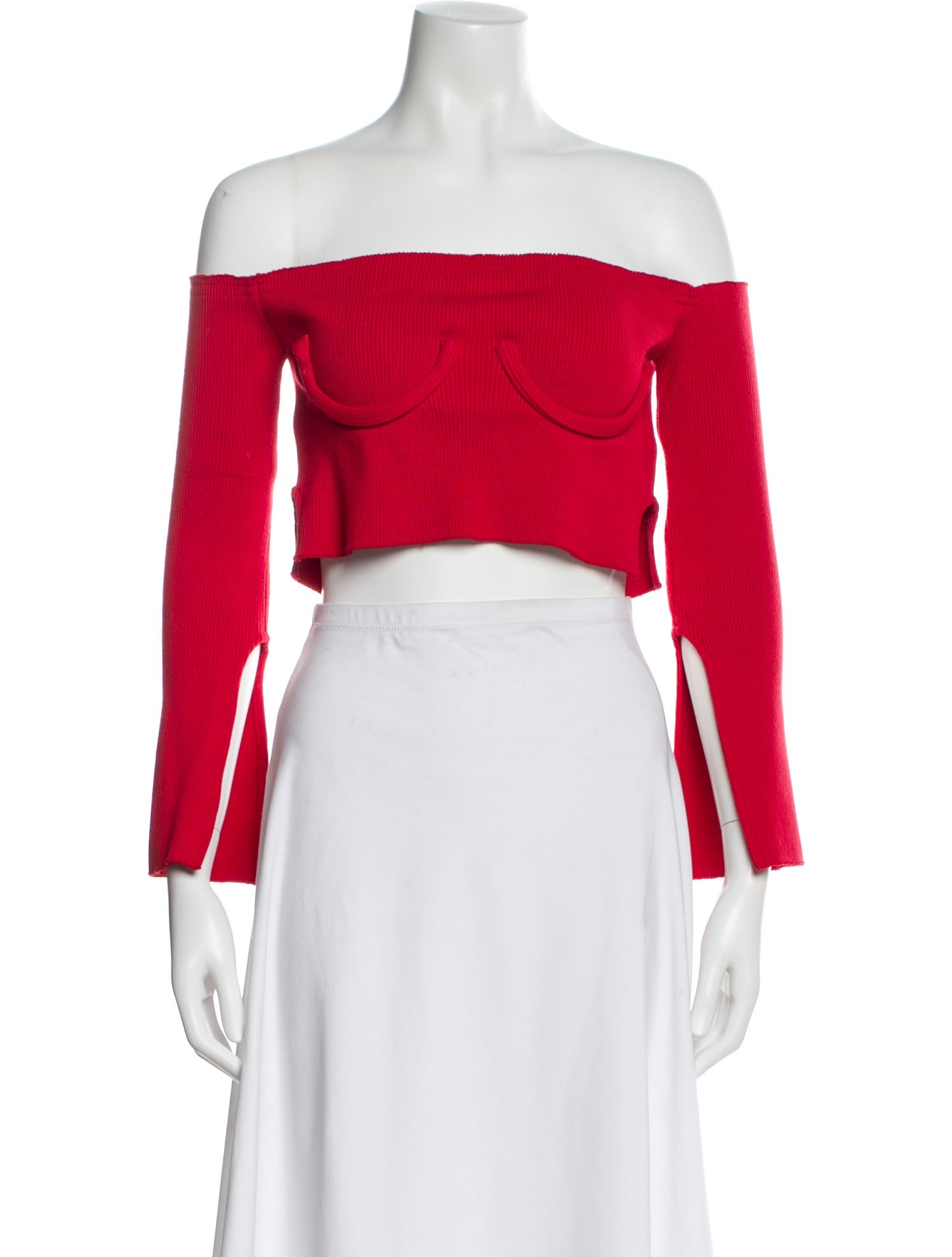 Orseund Iris Off-The-Shoulder Long Sleeve Crop Top