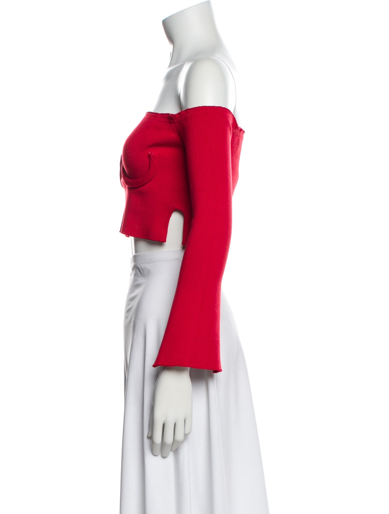 Orseund Iris Off-The-Shoulder Long Sleeve Crop Top