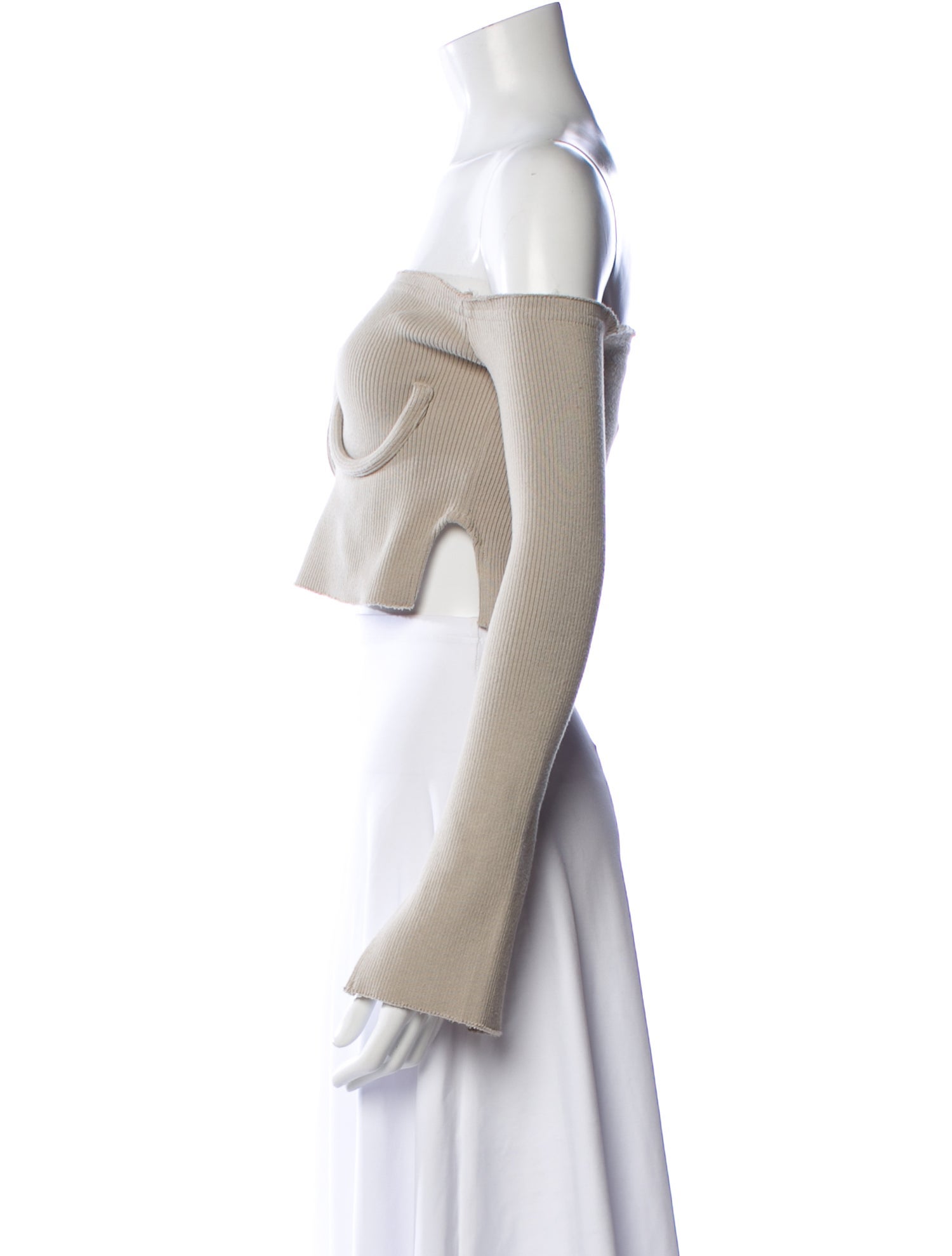 Orseund Iris Off-The-Shoulder Long Sleeve Crop Top