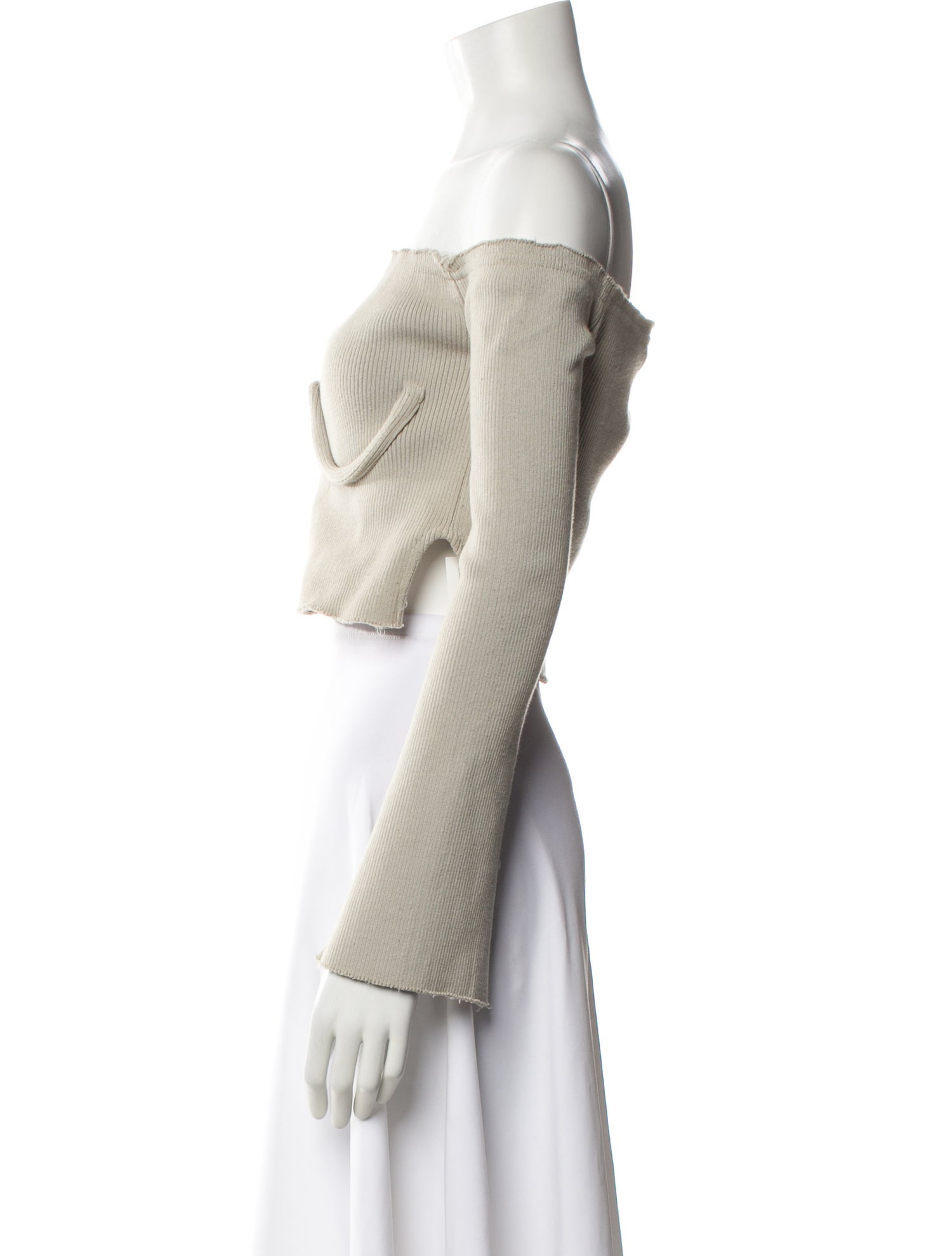 Orseund Iris Off-The-Shoulder Long Sleeve Crop Top