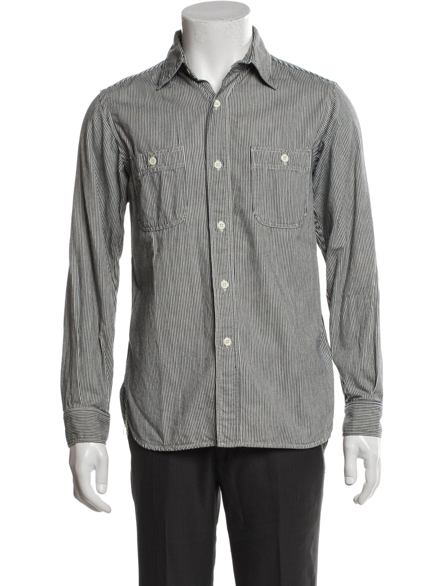 orSlow Striped Long Sleeve Shirt