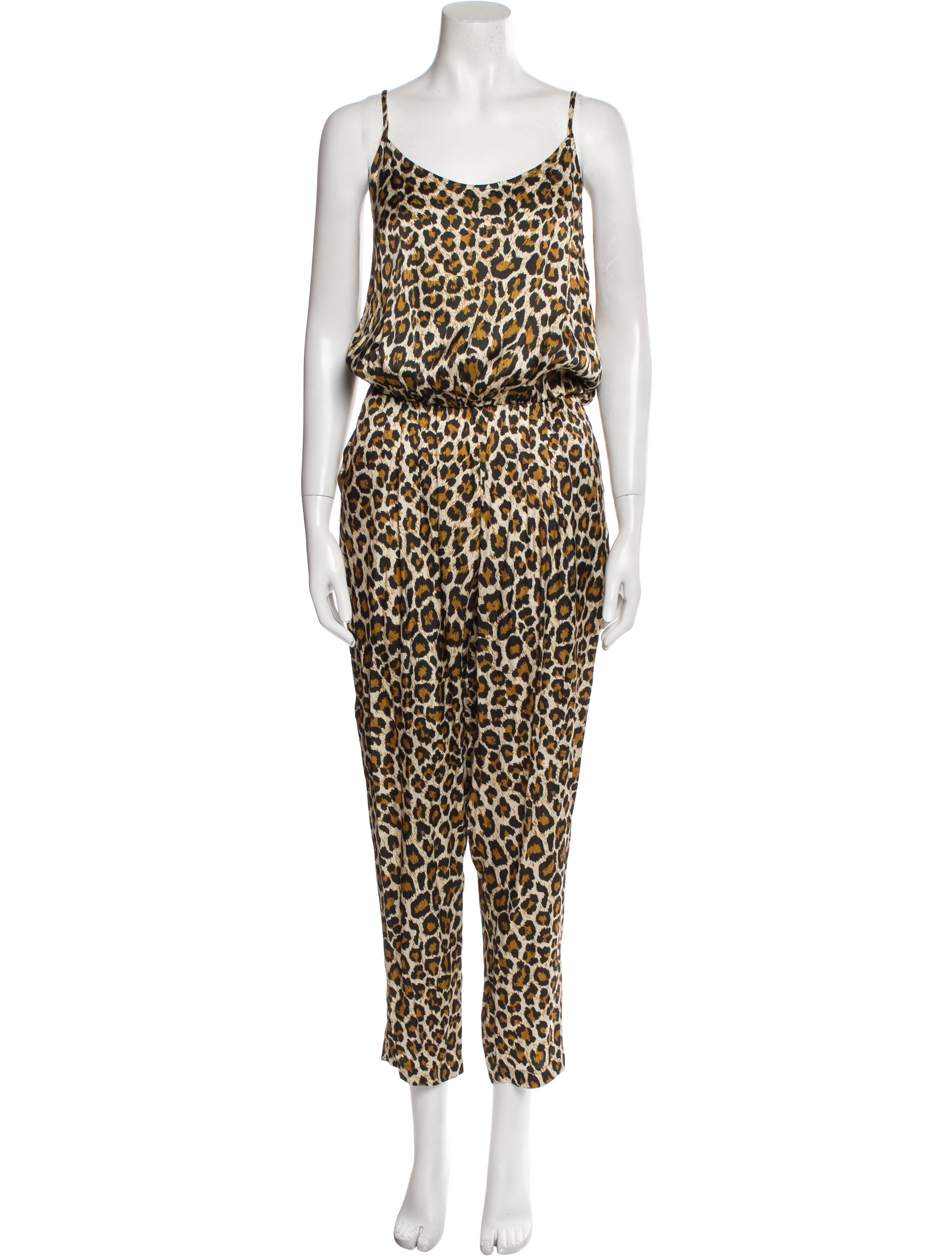 Overlover Animal Print Scoop Neck Jumpsuit