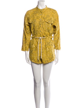 Overlover Linen Printed Romper