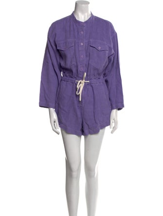 Overlover Linen Crew Neck Romper