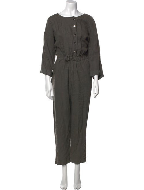 Overlover Linen Bateau Neckline Jumpsuit