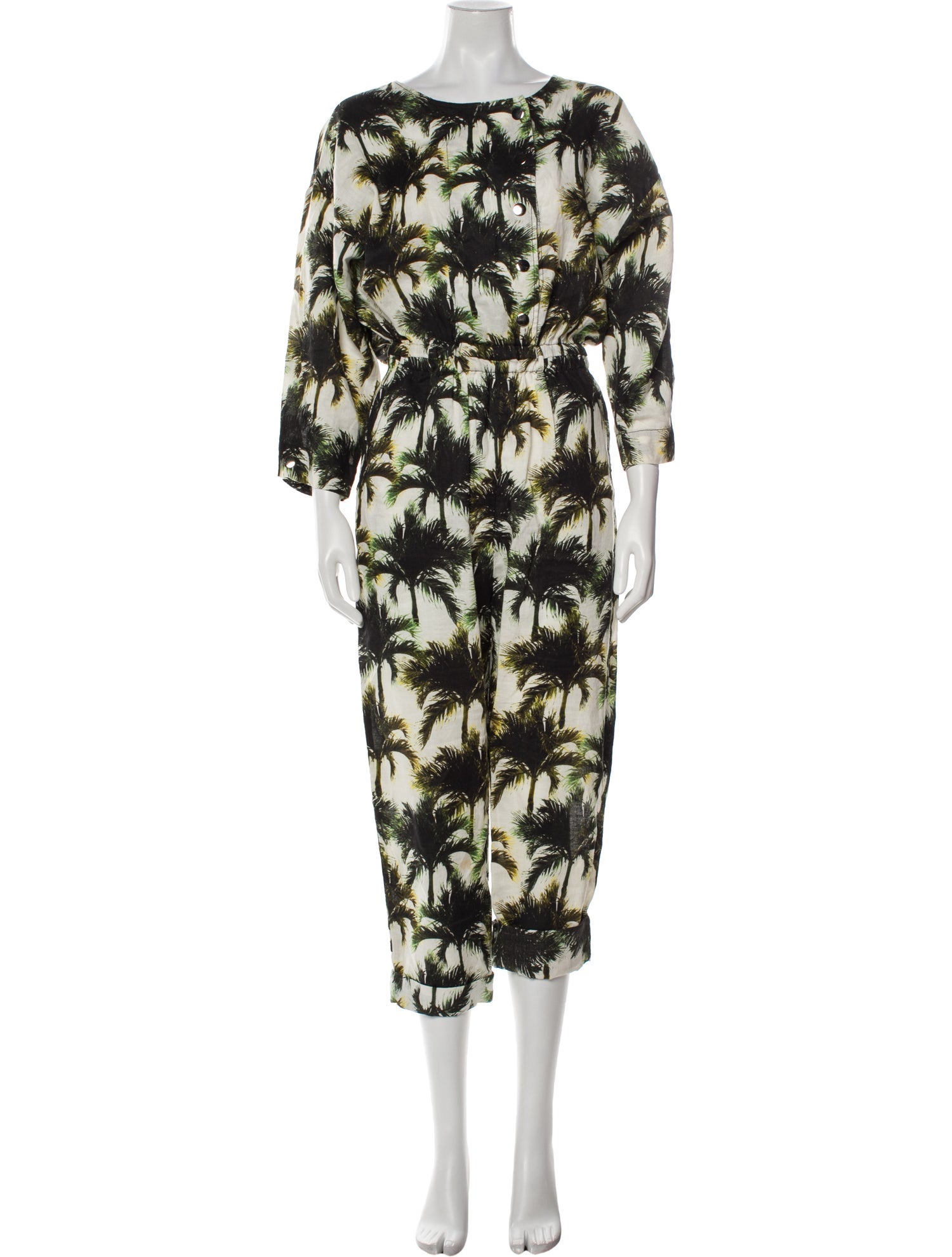 Overlover Linen Printed Jumpsuit