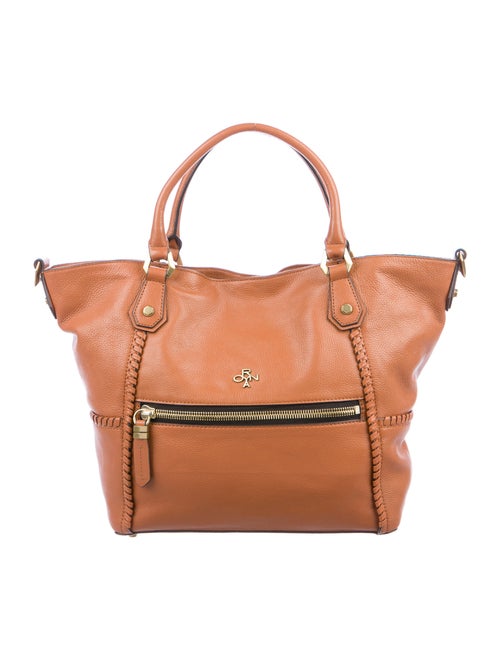 orYANY Grained Leather Tote Brown