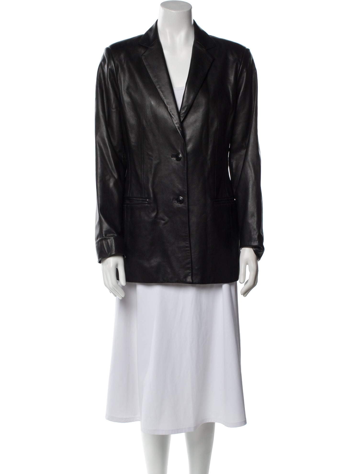 Oscar by Oscar de la Renta Leather Blazer