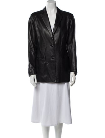 Oscar by Oscar de la Renta Leather Blazer