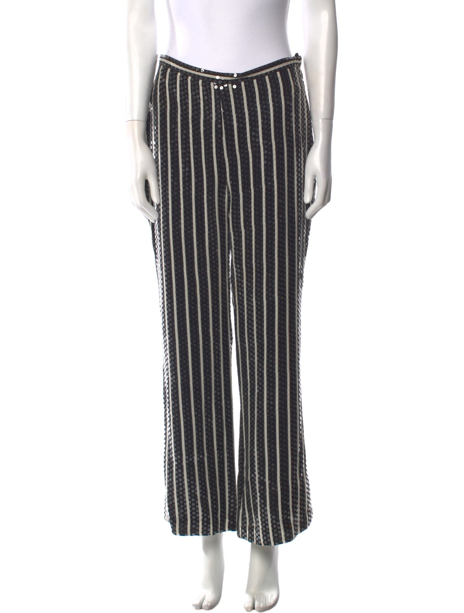 Oscar by Oscar de la Renta Striped Wide Leg Pants