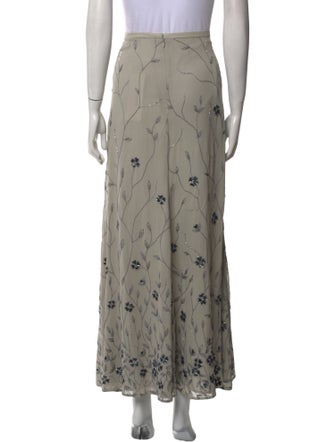 Oscar by Oscar de la Renta Silk Midi Length Skirt