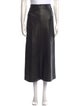 Oscar by Oscar de la Renta Leather Midi Length Skirt