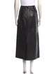 Oscar by Oscar de la Renta Leather Midi Length Skirt
