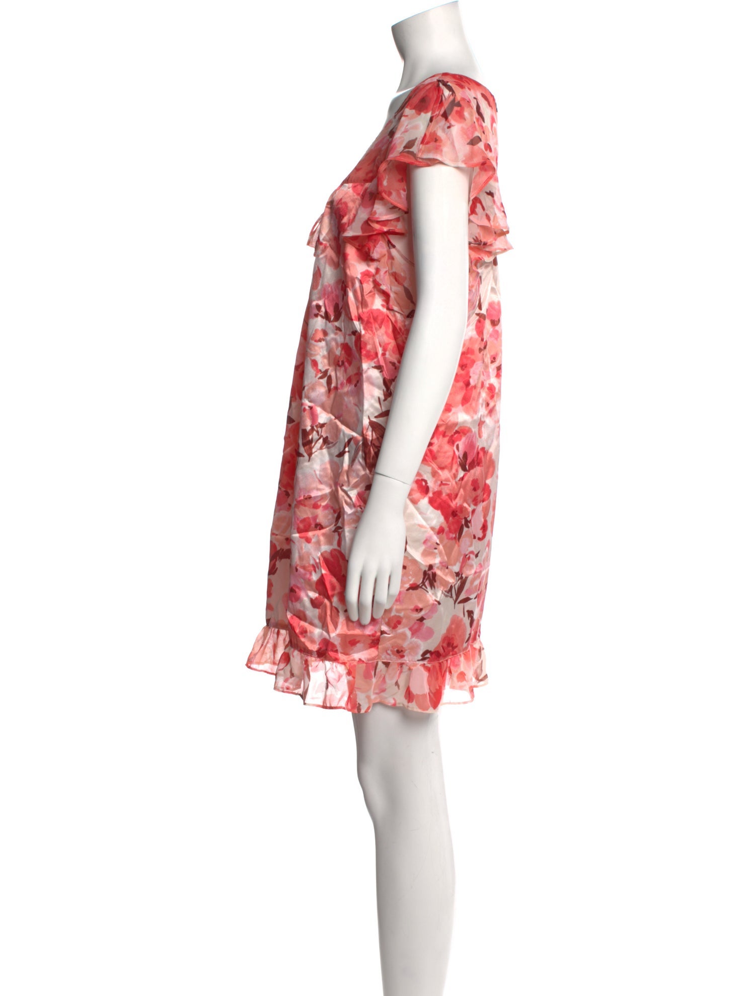 Oscar de la Renta Pink Label Floral Print Mini Dress