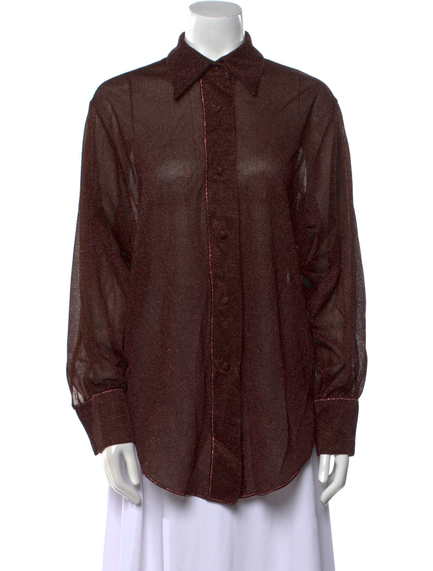 Oséree Long Sleeve Button-Up Top