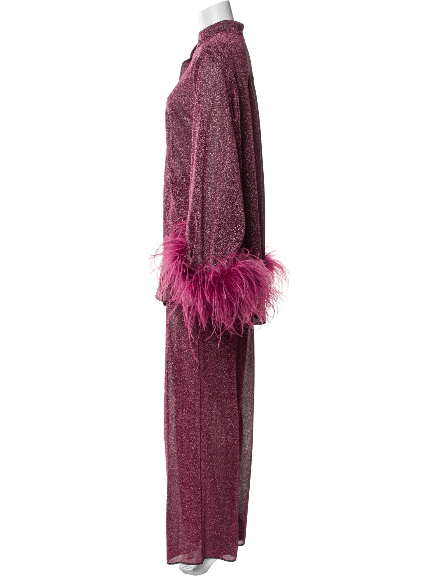 Oséree Faux Fur Trim Pant Set