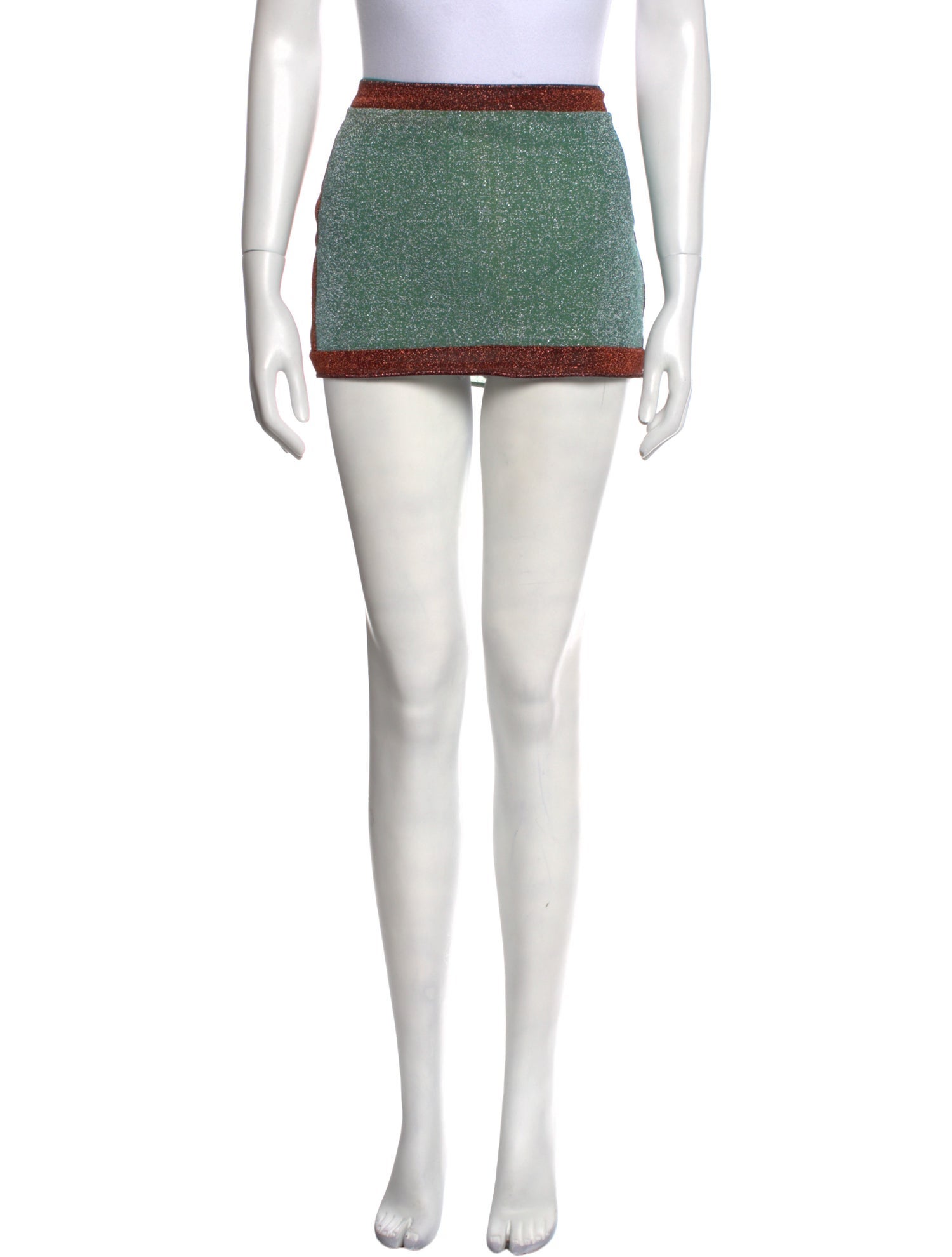 Oséree Colorblock Pattern Mini Skirt