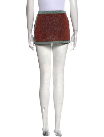 Oséree Colorblock Pattern Mini Skirt