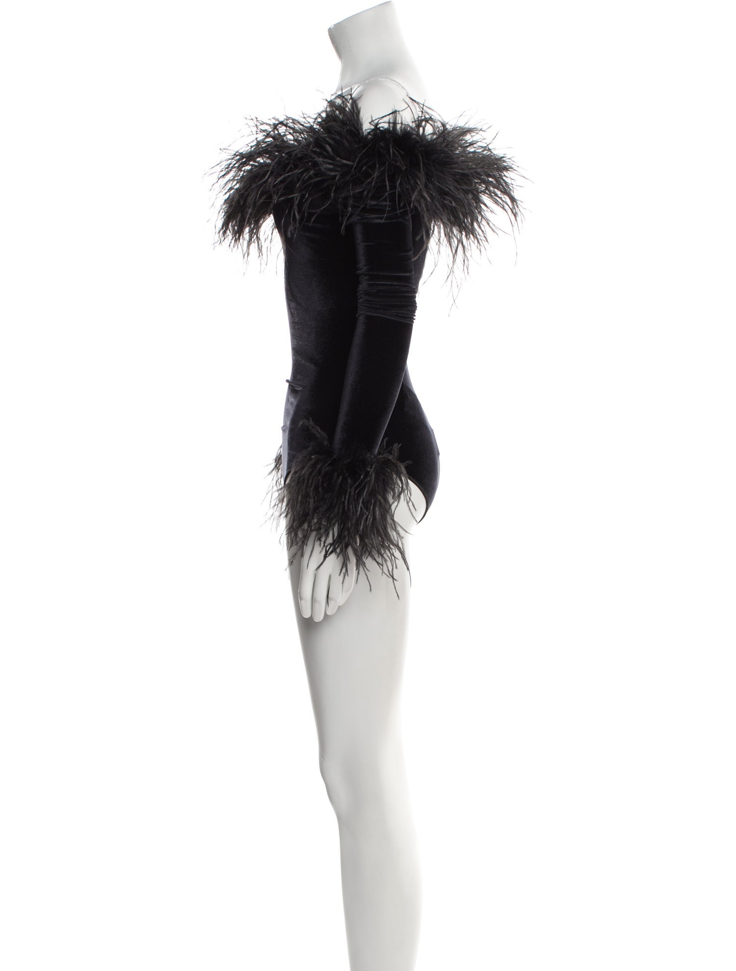 Oséree Off-The-Shoulder Long Sleeve Bodysuit w/ Tags