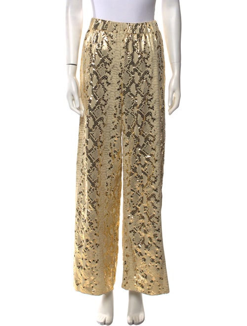 Oséree Lace Pattern Wide Leg Pants