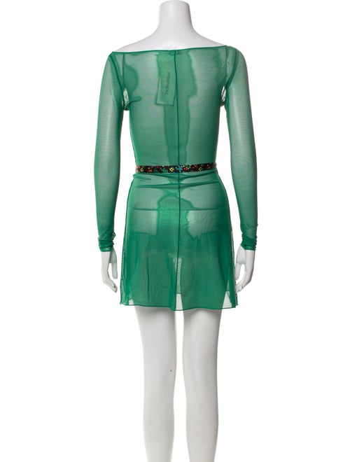 Oséree Bateau Neckline Mini Dress