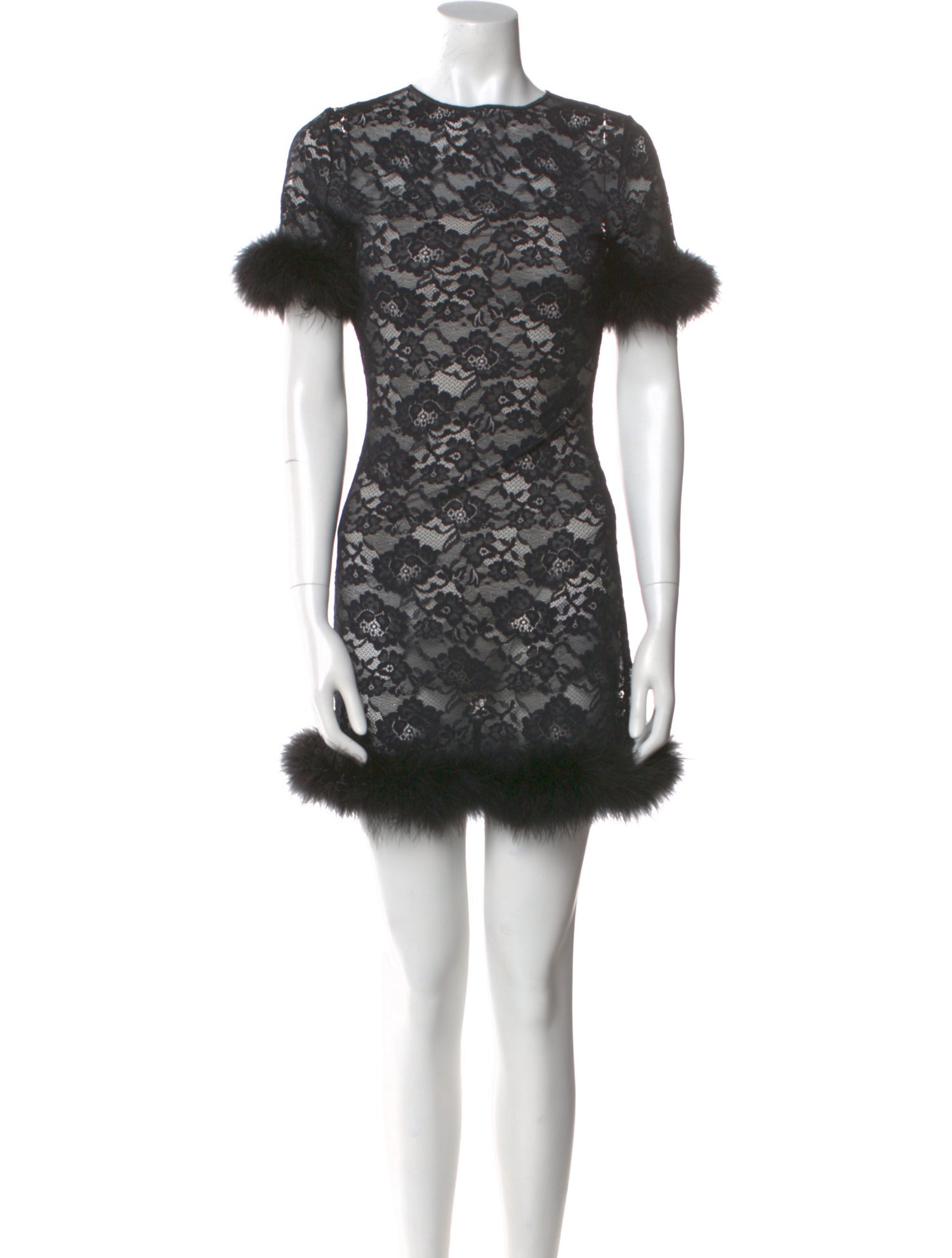 Oséree Lace Pattern Mini Dress