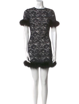 Oséree Lace Pattern Mini Dress